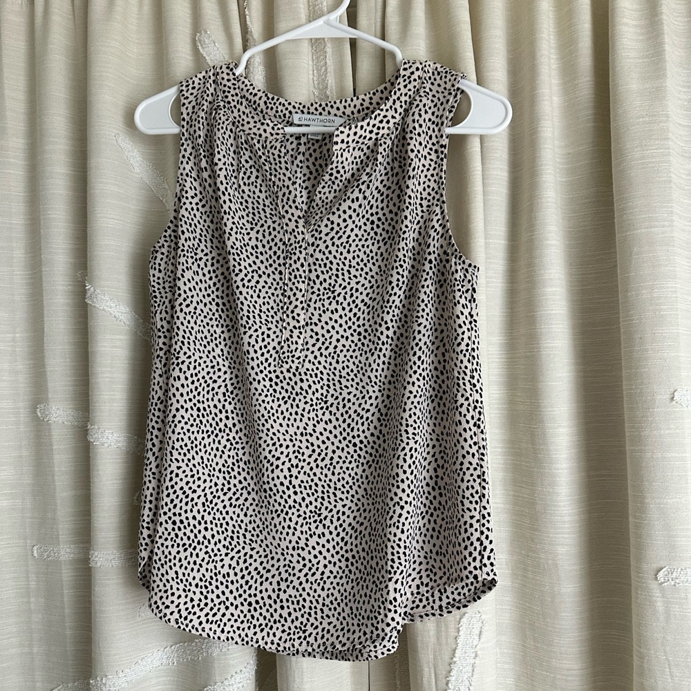 41 Hawthorn Beige Sleeveless Dot-Print Camisole